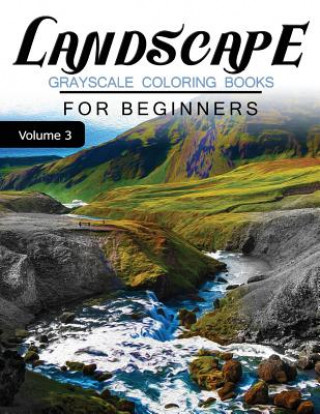 Landscapes GRAYSCALE Coloring Books for beginners Volume 3: Grayscale Photo Coloring Book for Grown Ups (Landscapes Fantasy Coloring)