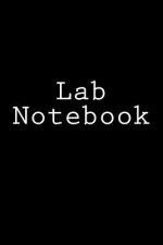 Lab Notebook: Laboratory Notebook, Black Hardcover, 6