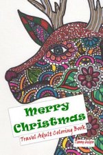 Merry Christmas: Travel Adult Coloring Book