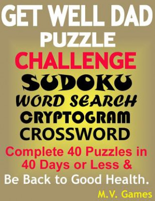 Get Well Dad Puzzle Challenge: Sudoku, Word Search, Cryptogram, Crossword