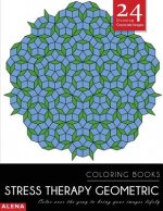 Stress Therapy Geometric Coloring Books: Stress relief coloring books for adults with 24 Stunning Geometric Grayscale Images