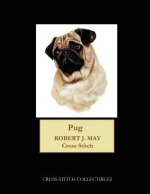 Pug: Robt. J. May cross stitch