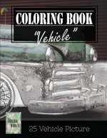 Vehicle Vintage Greyscale Photo Adult Coloring Book, Mind Relaxation Stress Relief: Just added color to release your stress and power brain and mind,