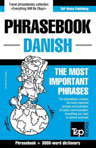 English-Danish phrasebook and 3000-word topical vocabulary