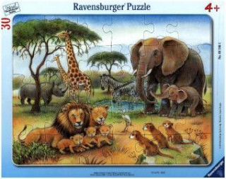 Ravensburger Kinderpuzzle - 06146 Afrikas Tierwelt - Rahmenpuzzle für Kinder ab 4 Jahren, mit 30 Teilen