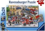 Ravensburger Kinderpuzzle - 07814 Helden im Einsatz - Puzzle für Kinder ab 4 Jahren, mit 2x24 Teilen