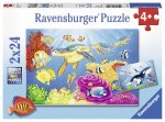 Ravensburger Kinderpuzzle - 07815 Kunterbunte Unterwasserwelt - Puzzle für Kinder ab 4 Jahren, mit 2x24 Teilen