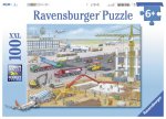 Ravensburger Kinderpuzzle - 10624 Baustelle am Flughafen - Puzzle für Kinder ab 6 Jahren, mit 100 Teilen im XXL-Format