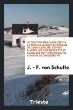 Pouvoir Des Papes Depuis La Proclamation Du Dogme de l'Infaillibilit
