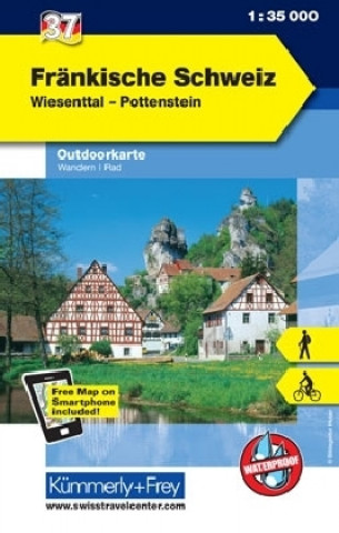 Outdoorkarte Fränkische Schweiz 1:35 000
