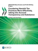 Countering harmful tax practices more effectively, taking into account transparency and substance