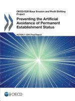 Preventing the artificial avoidance of permanent establishment status