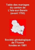 LES MARIAGES DU CANTON DE L'ISLE-SUR-SER