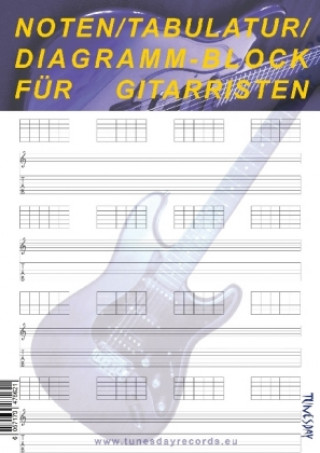 Noten/Tabulatur/Diagramm-Block für Gitarristen