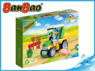 BanBao stavebnice Eco Farm farmářský traktůrek 88ks + 1 figurka ToBees