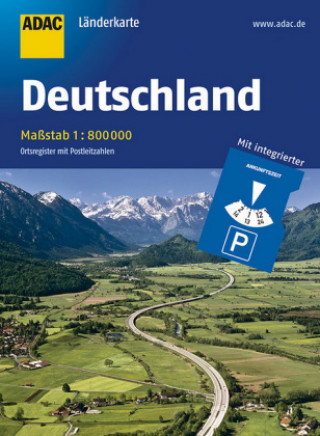 ADAC Länderkarte Deutschland 1:800 000 mit Parkscheibe