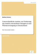 Unterschiedliche Ansatze zur Foerderung des Anteils erneuerbarer Energien in der Warmeversorgung in Deutschland