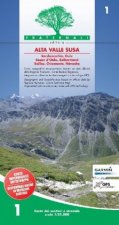 Carta n. 1. Alta valle Susa. Carta dei sentieri e stradale scala 1:25.000