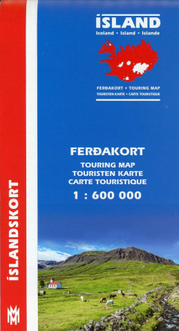 Iceland Touring Map for drivers and tourists 1:600 000