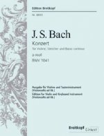 Violinkonzert a-Moll BWV 1041, für Violine, Streicher und Basso continuo, Klavierauszug und Solostimmen