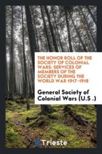 Honor Roll of the Society of Colonial Wars