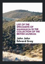 List of the Specimens of Mammalia in the Collection of the British Museum