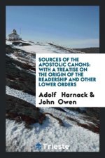 Sources of the Apostolic Canons