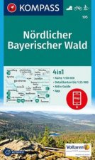 KOMPASS Wanderkarte 195 Nördlicher Bayerischer Wald 1:50.000