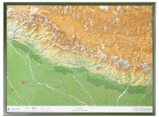 Nepal Gross 1:1.150.000 mit Holzrahmen