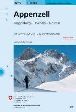 Swisstopo 1 : 50 000 Appenzell Schneeschuh- und Skitourenkarte