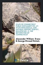 State of Connectieut Public Document No. 47. State Geological and Natural History Survey, Bulletin No. 11. the Bryophytes of Connecticut