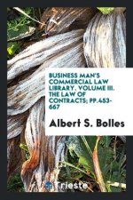 Business Man's Commercial Law Library. Volume III. the Law of Contracts; Pp.453-667