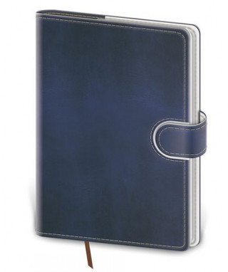 Zápisník Flip M linkovaný modro/bílý