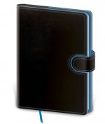 Zápisník Flip L čistý černo/modrý