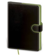 Zápisník Flip L čistý černo/zelený