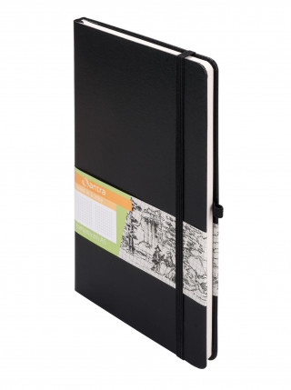 Notes A5 z gumką Romantyzma kratka czarny (Twarda)