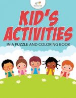 Kids' Activities in a Puzzle and Coloring Book