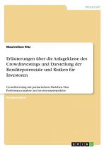 Erläuterungen über die Anlageklasse des Crowdinvestings und Darstellung der Renditepotenziale und Risiken für Investoren