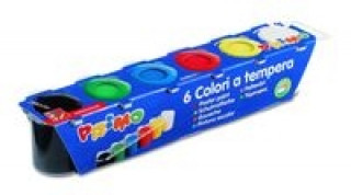 Farby plakatowe Primo Tempera 6 kolorów w plastikowych pojemnikach