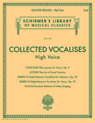 COLLECTED VOCALISES CONCONE LUTGEN SIEBER VACCAI HIGH VOICE BOOK