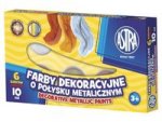 Farby dekoracyjne o połysku metalicznym 6 kolorów 10 ml