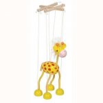 Drewniana marionetka postać Żyrafa