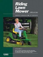 Riding Lawn Mower Service Manual Volume 2