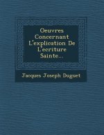 Oeuvres Concernant L'Explication de L'Ecriture Sainte...