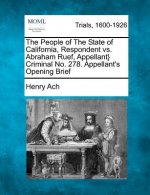 The People of the State of California, Respondent vs. Abraham Ruef, Appellant} Criminal No. 278. Appellant's Opening Brief