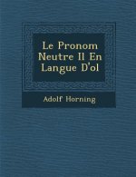 Le Pronom Neutre Il En Langue D'o�l
