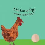 The Chicken Or The Egg: which came first?