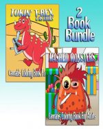 Cannabis Coloring Book For Adults: Tokin' T-Rex & Mashed Monsters (2 Book Bundle)