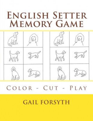 English Setter Memory Game: Color - Cut - Play