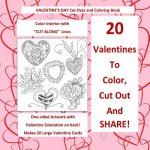 Valentine's Day Cut Out and Coloring Book Color Interior with CUT ALONG Lines: 20 Large Valentines with Salutations; Valentines Day in all D; Valentin